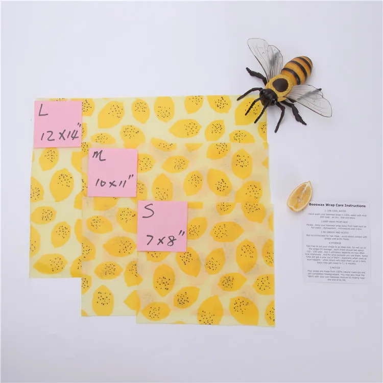 2019 Factory Wholesale Natural Bees Wax Reusable Vegan Beeswax Food Wrap