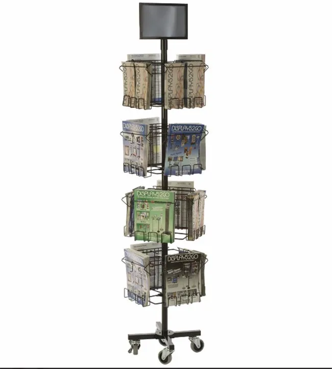 Latest 4 Tiers Movable Rotating Book Rack - Buy Rotating Book Rack,Book ...