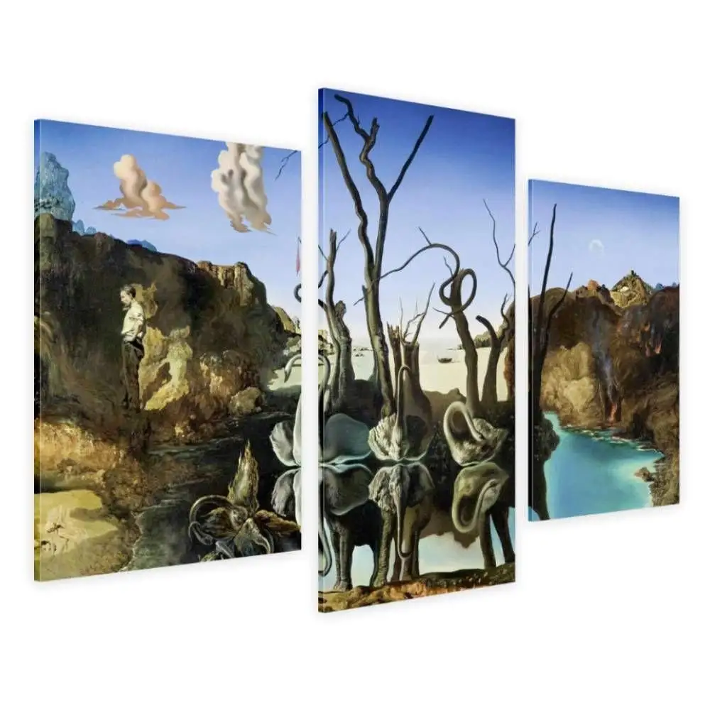 Salvador Dali Swans Reflecting Elephants Poster 11 x 14