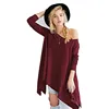 casual Fairness Off Shoulder Woman Fancy Collar Shirt elastic bandages loose tunic t shirt blouse tops