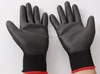security gloves,pu coated nylon working gloves,13G Knitted Black Nylon PU Gloves work safety gloves