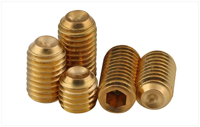 Din 913 Brass Flat Piont Hexagon Socket Set Screws Buy Hexagon Socket