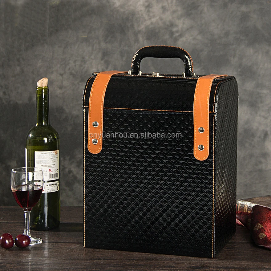 6 bottle leather wine bolsa