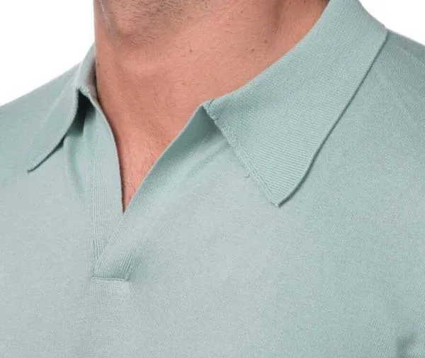 buttonless polo shirt