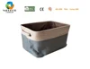 100% Handmade Cotton Material Two-Tone Rectangle Woven Storage Box With Handles And Lining