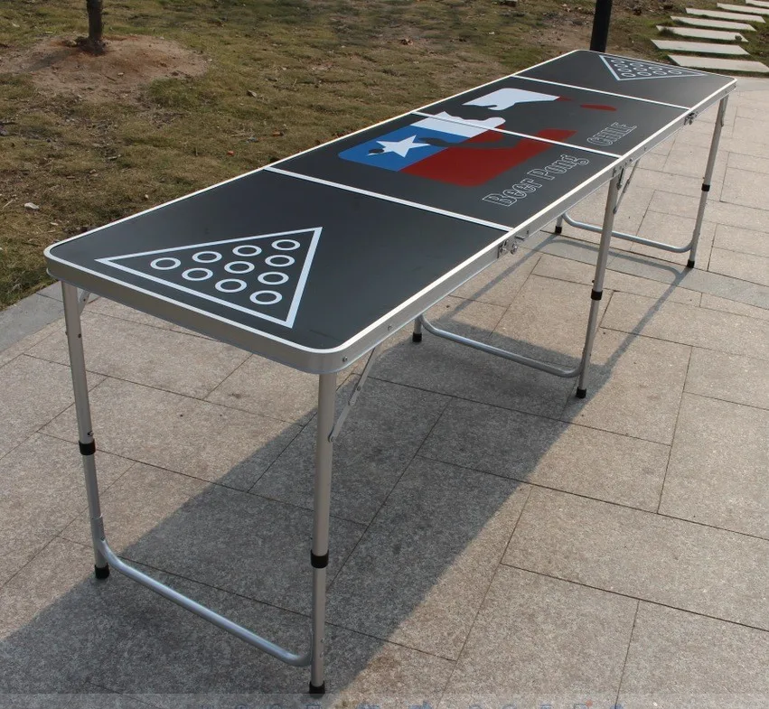 Portable Folding Aluminun Table Folding Beer Pong Table Outdoor Folding