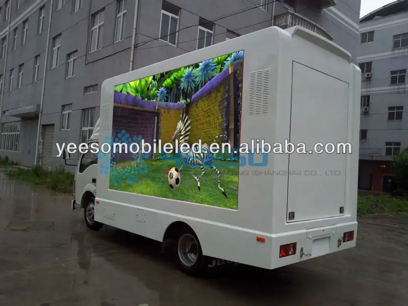 Outdoor P10 full color mobile led DIP advertising media trucks for sales promotion,YES-V6
