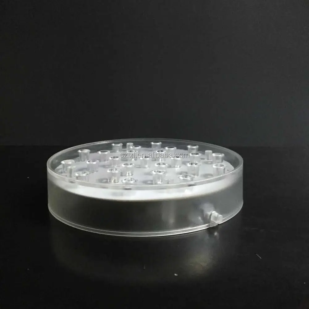 6 Inch White Led Centerpiece Vase Base Light / Led Undervase Light/led