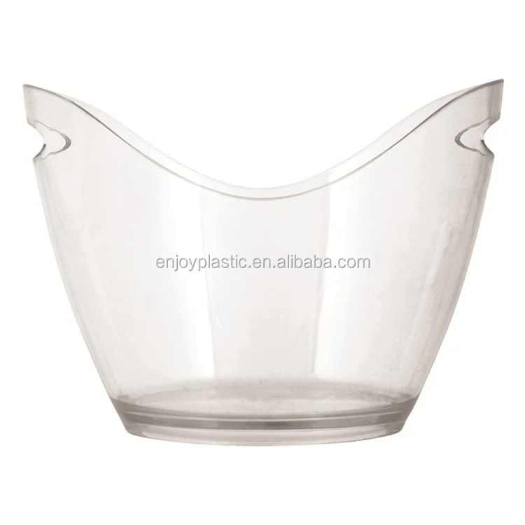 Plastic Oval Tub Clear Acrylic Party Ice Bucket Buy Oval Ice Bucket