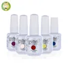 Nail Polish Oil Use glass empty bottles with art print 15ml gel nail polish bottle organic with screw cap and brush