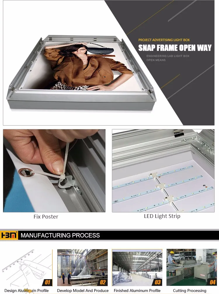  Silicone UV Graphic Backlit Fabric LED Frameless Lightbox