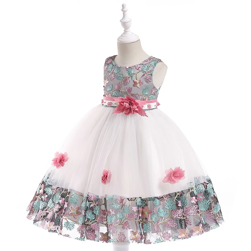 Hot Selling Baby Clothes African Dress Styles Kids Flower Embroidery ...