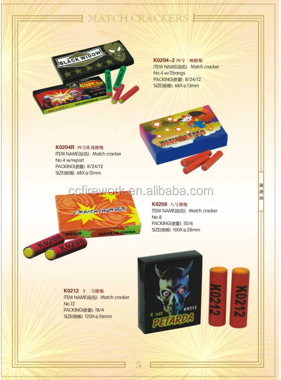 K0201 Match Cracker Firecrackers/1 Banger Loud Firecracker Fireworks