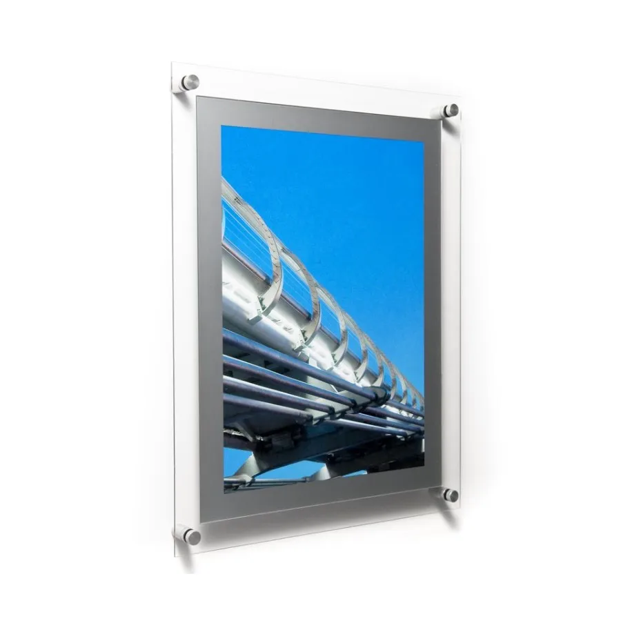 wall mounted clear acrylic poster holder