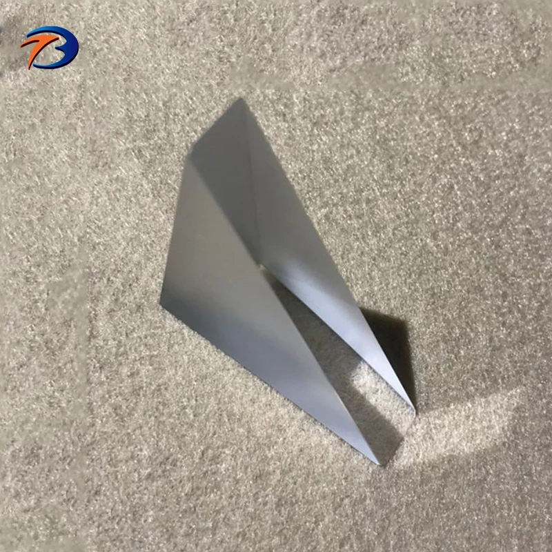 CaF2 Optical glass lens Right Angle triangle crystal prism with 90 Degree Angle