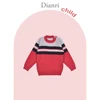 baby cable knit stripe open shoulder button collar pullover boys kids sweater design