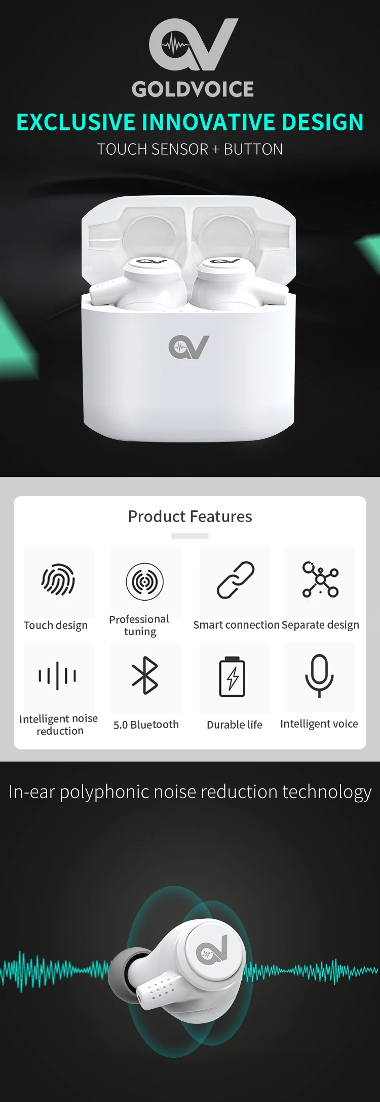Micro 5.0 Headphone GPS Original Ear Buds Type C Mini True Wireless Earbuds Earphone - ANKUX.COM