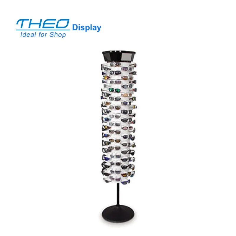 Freestanding Standard Sunglasses Revolving Display With Plastic Base