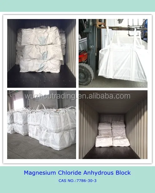China Industry Grade Magnesium Chloride Anhydrous Block
