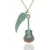 New Arrival Lovely Necklace Mash Up Bronze Retro Guitar And Wing Model Necklaces & Pendants Statement Necklace For Women