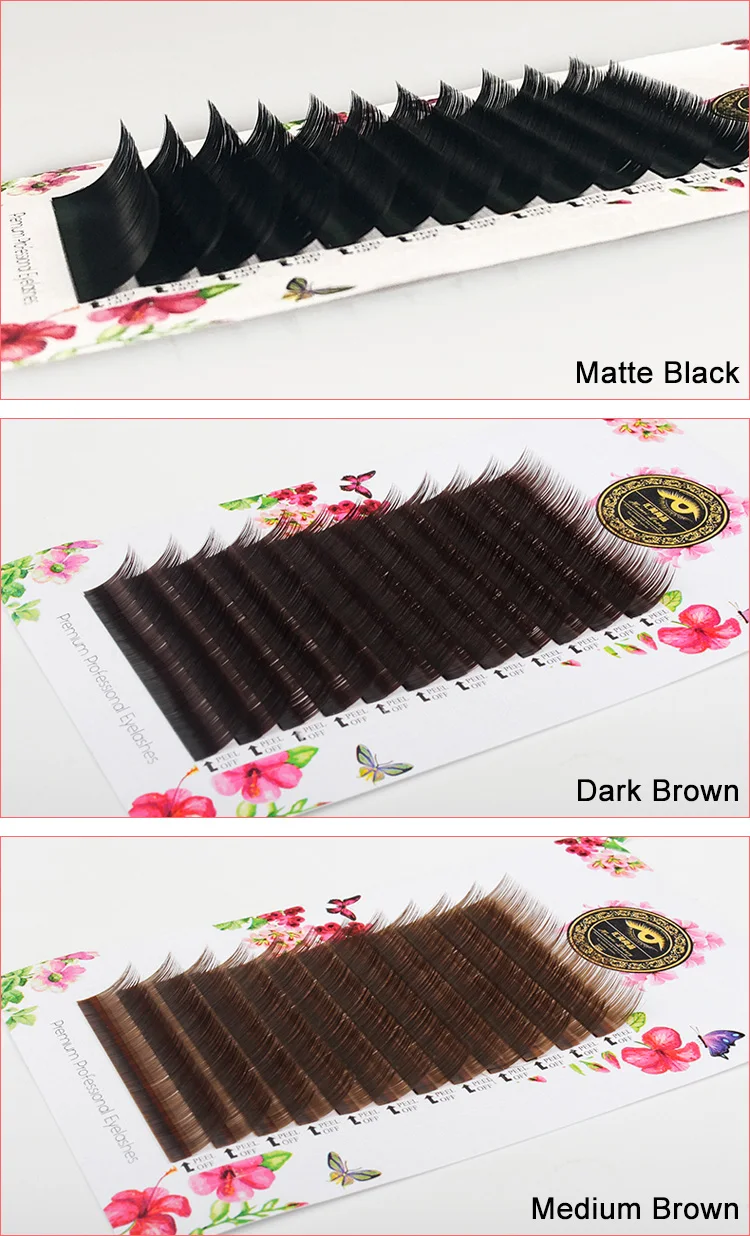 Premium Korean Silk 3d Eyelash Extension Tray Private Label Wholesale