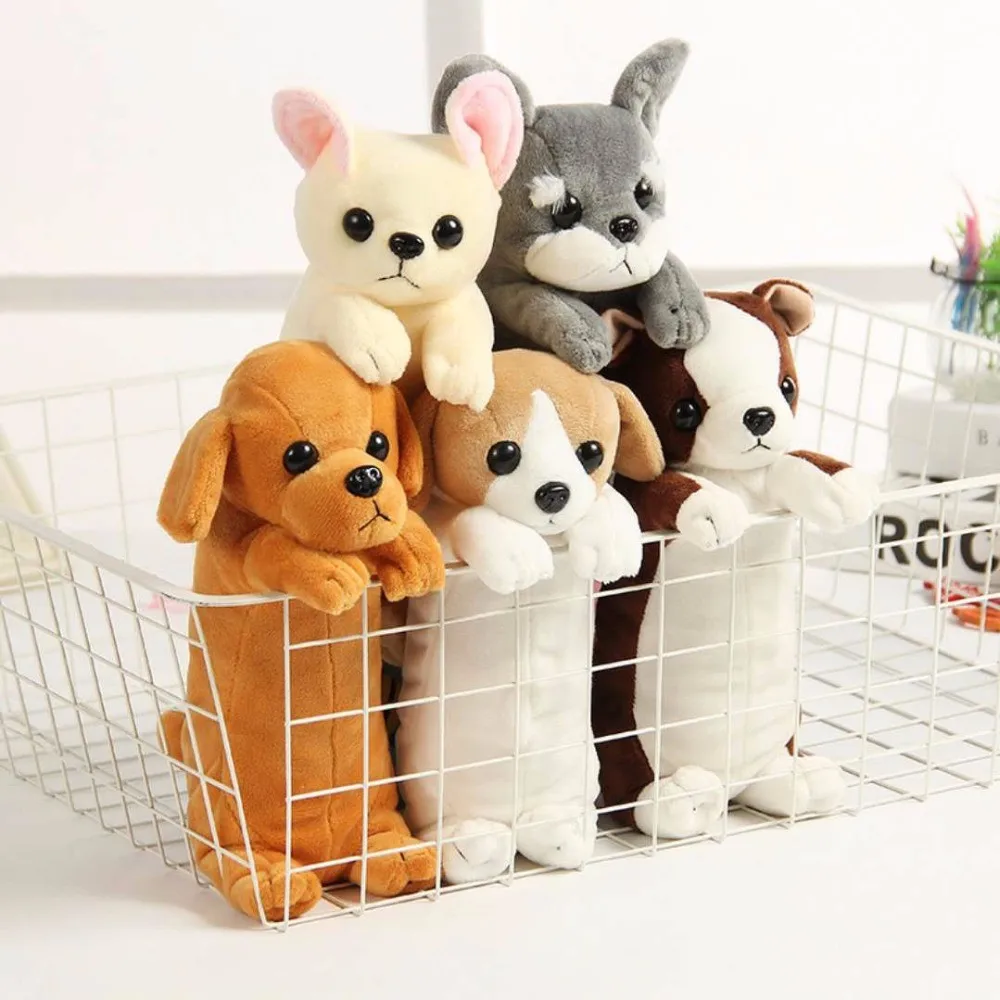 New Kids Cute Pencil Case Cartoon Plush Kawaii Animal Dog Bag Stationery Pen Box 