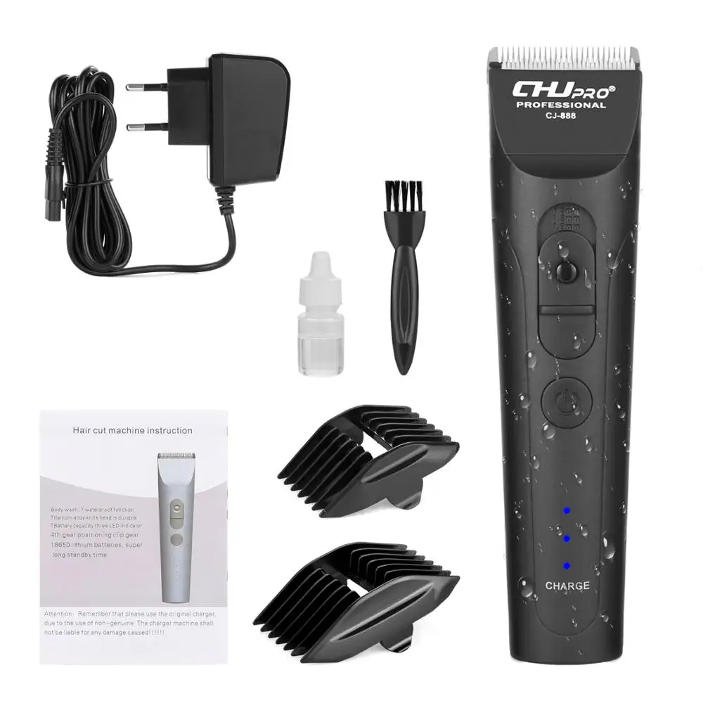 Rechargeable Washable Electric Hair Clipper Grooming Tool 7 Levers Hair