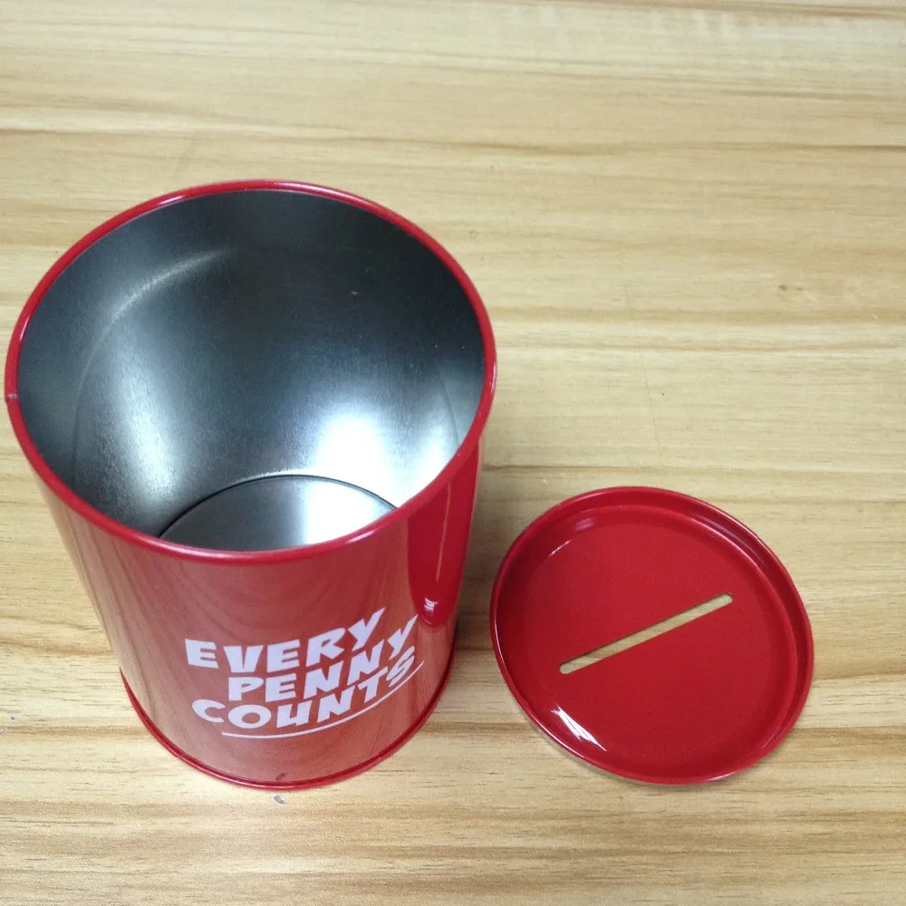 Lovely Metal Round Coin Money Tin Box,Cheap Coin Bank Boxes For Gift