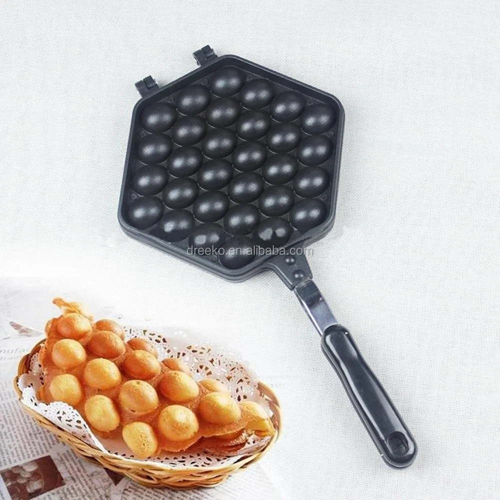 Egg Waffle Pan Nonstick Grill Egg Cake Pan Egg Puff Waffle Maker