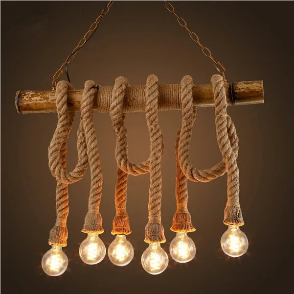 High Quality Hemp Rope Vintage Bathroom Vanity Lights For Dining Room ...