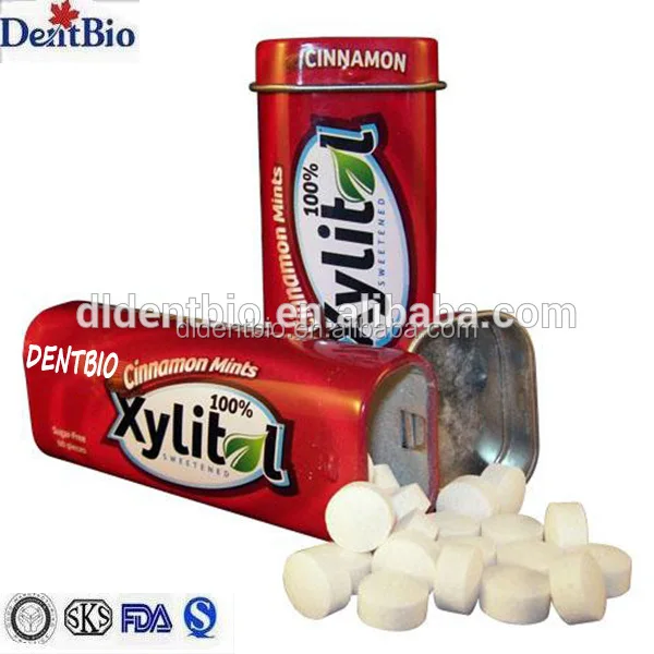Steel Bottle Natural Flavor Xylitol Tablets Candy For Diabetes Buy