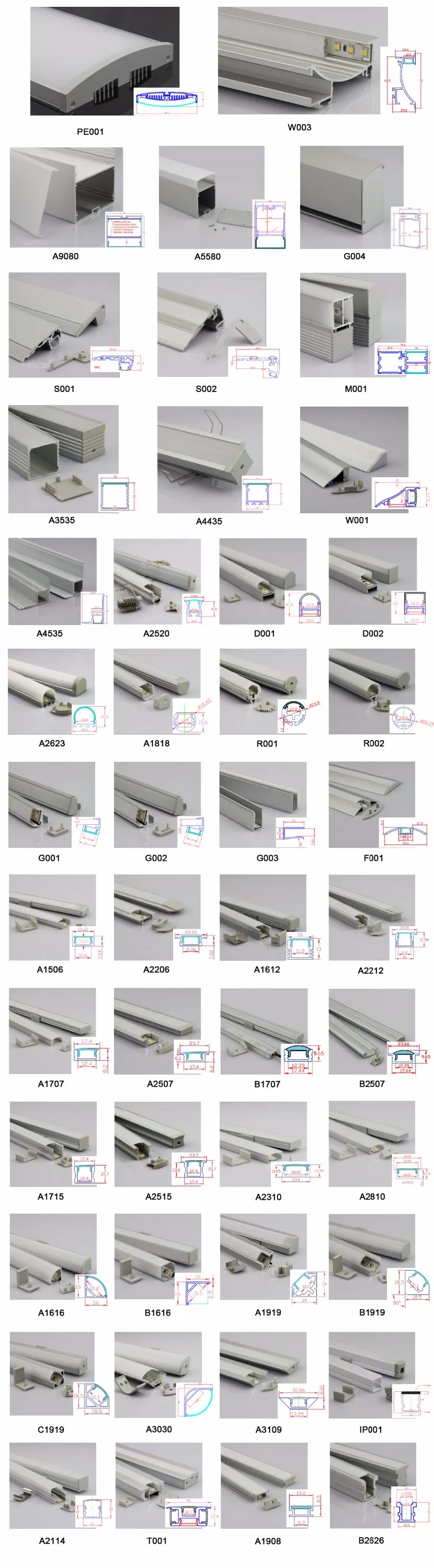 Bendable led aluminum profile