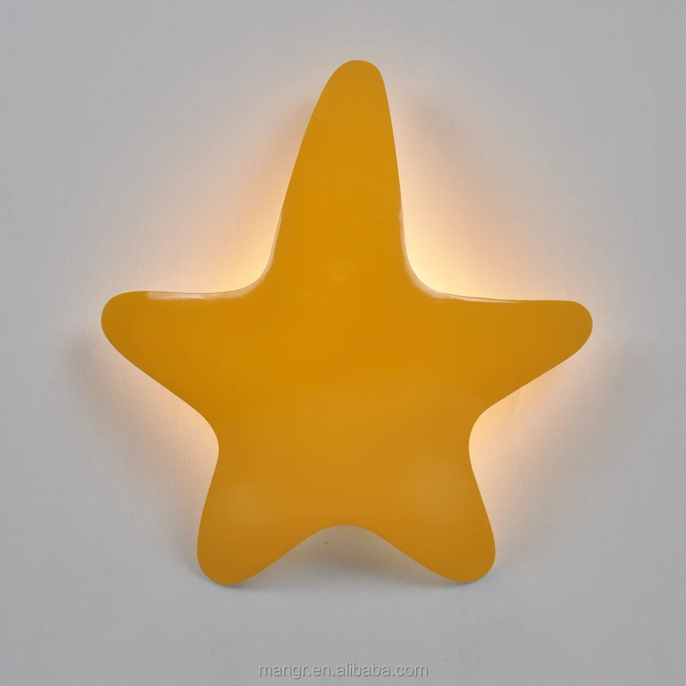 Wall Light MG-3075 Gypsum yellow star shaped light/indoor wall fixture