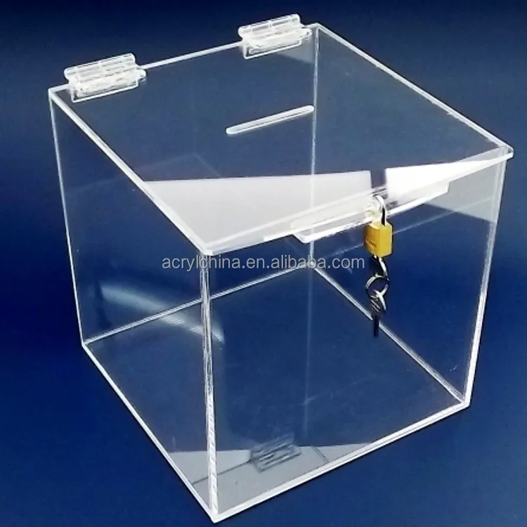 Clear Acrylic Ballot Box,Lucite Acrylic Box For 2015,Floor Standing