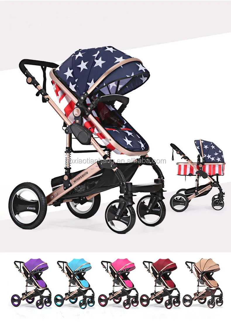 Seebaby Fold Twins Baby Stroller Double Pram Two Seat Can Stand/Sit Fit Newborns Baby And