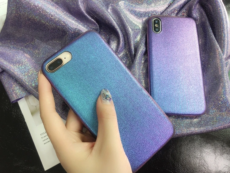 Luxury Gradient Colorful Purple Cell Phone Case for iPhone 6/7/8/X