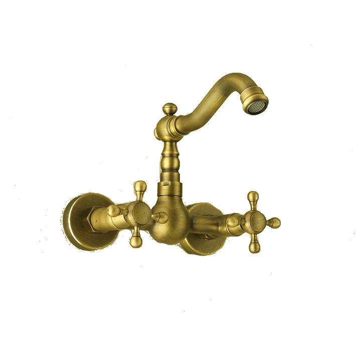 Upc Tuscany Faucets Dual Handles Antique Brass Kitchen Sink