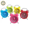YWAJ025 RDT Novelty Fashion Colorful Mini 3d Desktop Number Needle Mechanism Clock Children's Gift Twin Bell Table Stand Clock