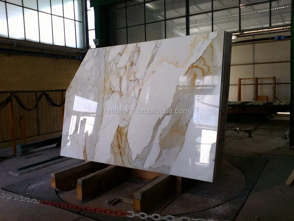 Top Cream With Gold Veins Marble