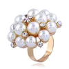 wholesale hot selling adjustable pearl rings for women