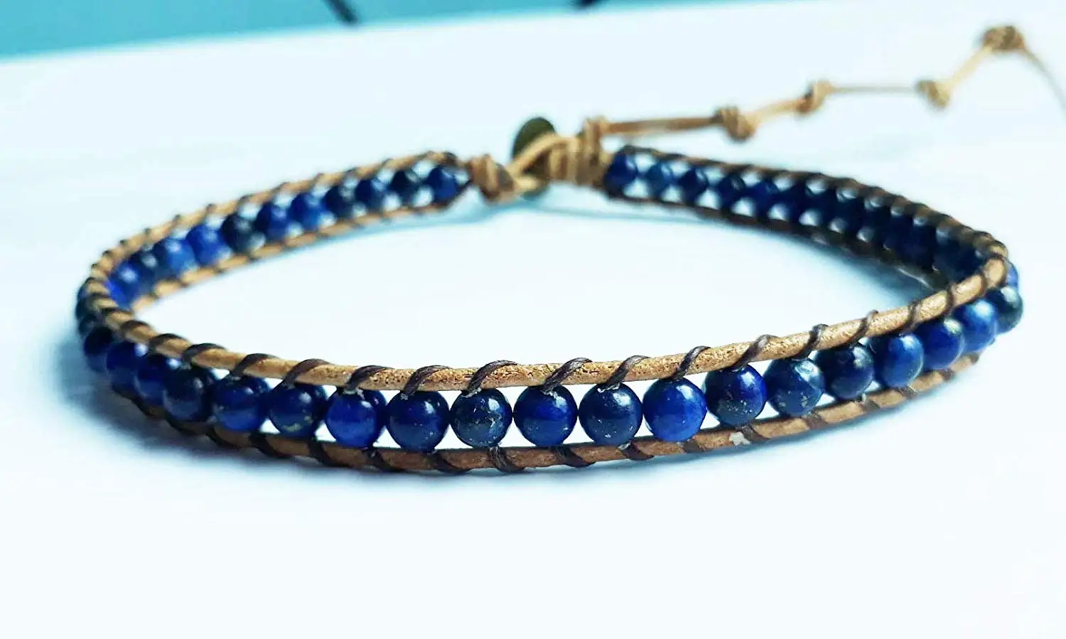 Lapis stone anklets leather anklets men anklets women anklets gift anklets boy anklets girl anklets fashion anklets