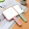 Plastic One Side Square Mirror Personalized Folding Custom LOGO UV Printing Long Hand Cosmetic Makeup Handheld Mirror
