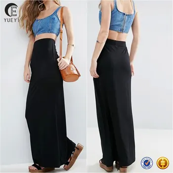 black jersey maxi skirt