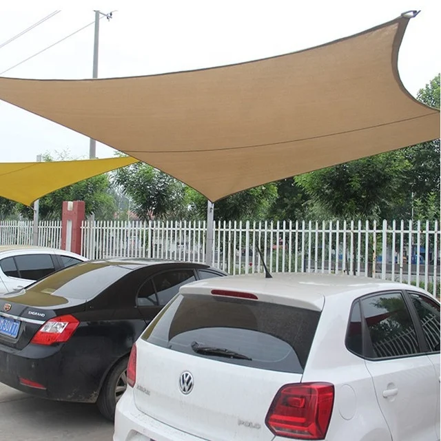 5m * 5m * 7,1 M Impermeable Sol Sombra Navegar-triángulo Amarillo Uv