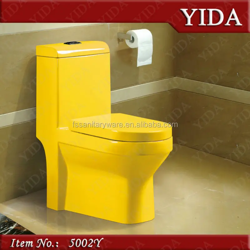 yellow toilet seat