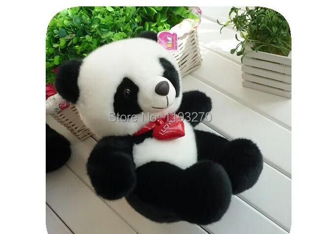 stuffed animal 30cm panda plush toy i love you red heart panda soft doll gift w3153
