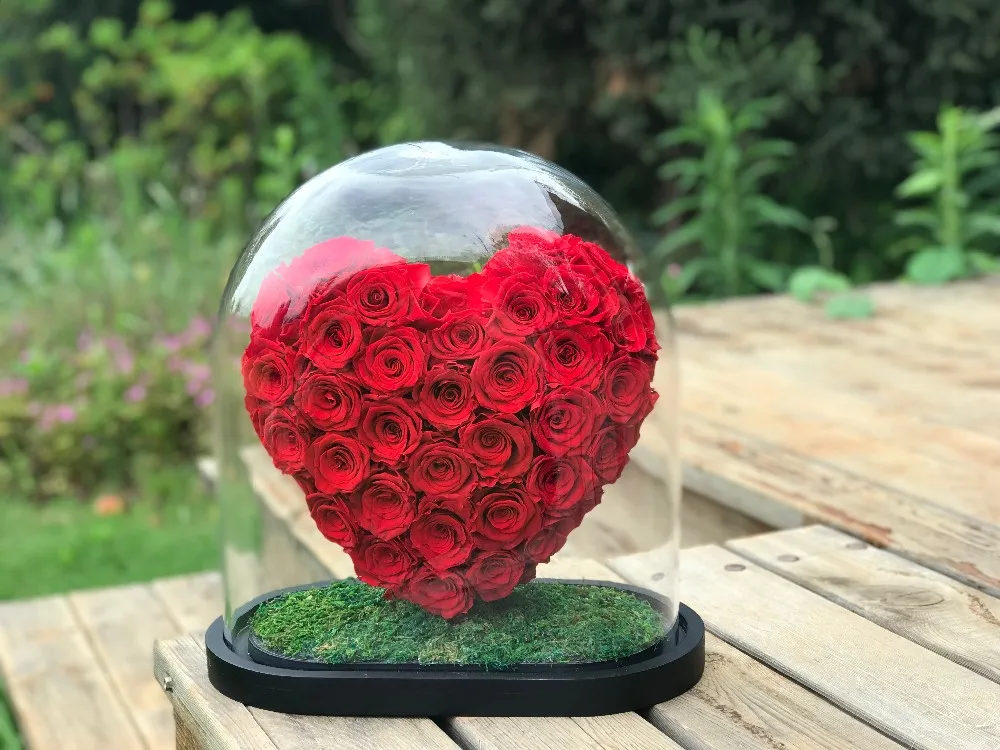 Immortal Preserved Forever Flower Rose In Glass Gift For Valentines