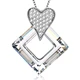 S139-30353 Xuping square link fine fashionable jewelry+copper heart pendant necklace crystals from Swarovski+fashion jewellery