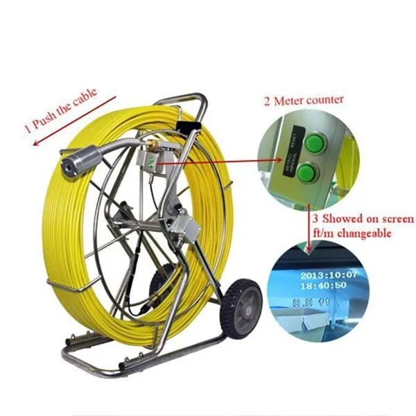 Industrial 120m Underwater Pipe Inspection Camera Cctv Drain/sewer