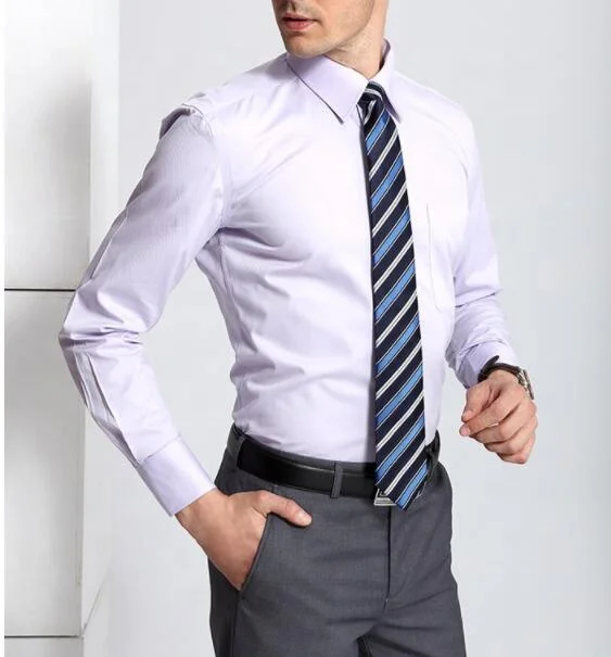 wholesale custom logo slim fit soft white men's formal dress shirt